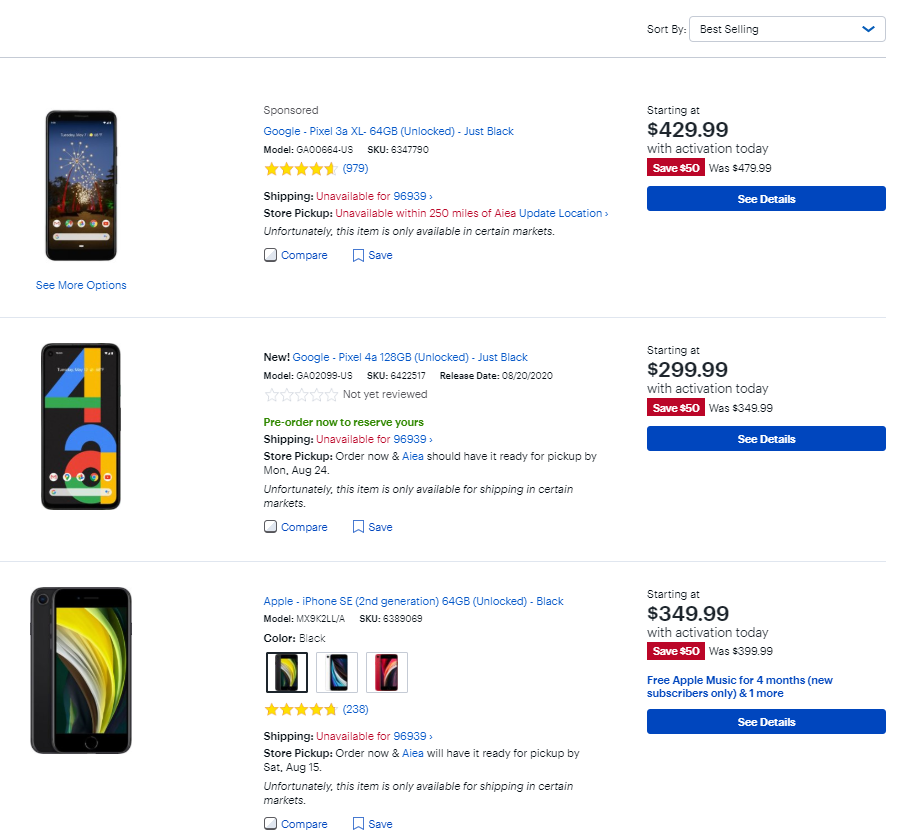 Google Pixel 4a is currently Best Buy's top selling unlocked smartphone - Google Pixel 4a preorders already selling out
