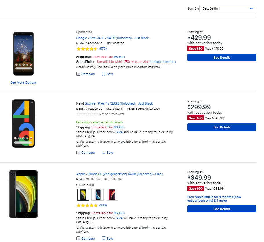 Google Pixel 4a is currently Best Buy&#039;s top selling unlocked smartphone - Google Pixel 4a preorders already selling out