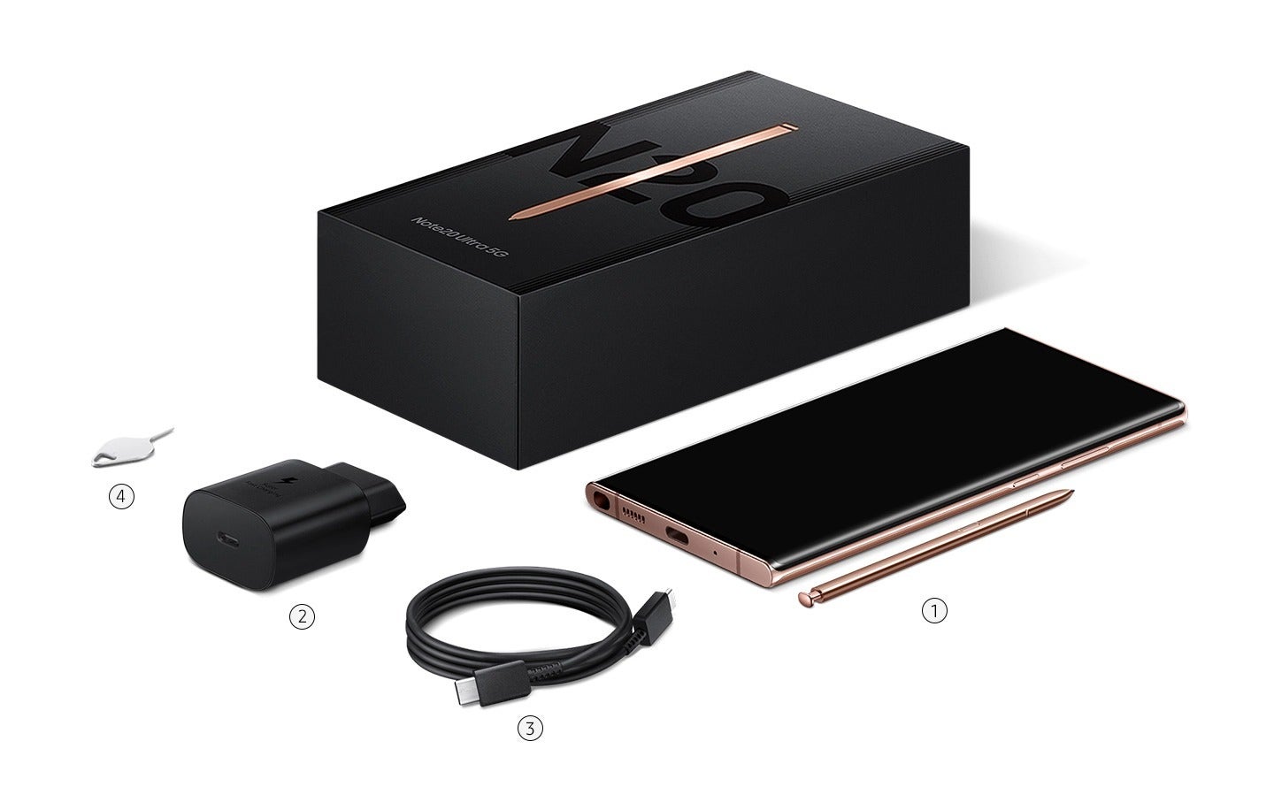 Note 20 Ultra box in the US - You got sad there are no earbuds in the US Note 20 box, so Samsung will give you a set