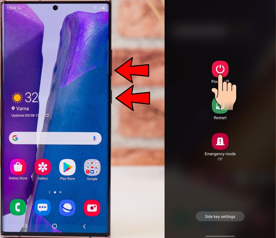 How to turn off and restart Galaxy Note 20 and Note 20 Ultra - PhoneArena