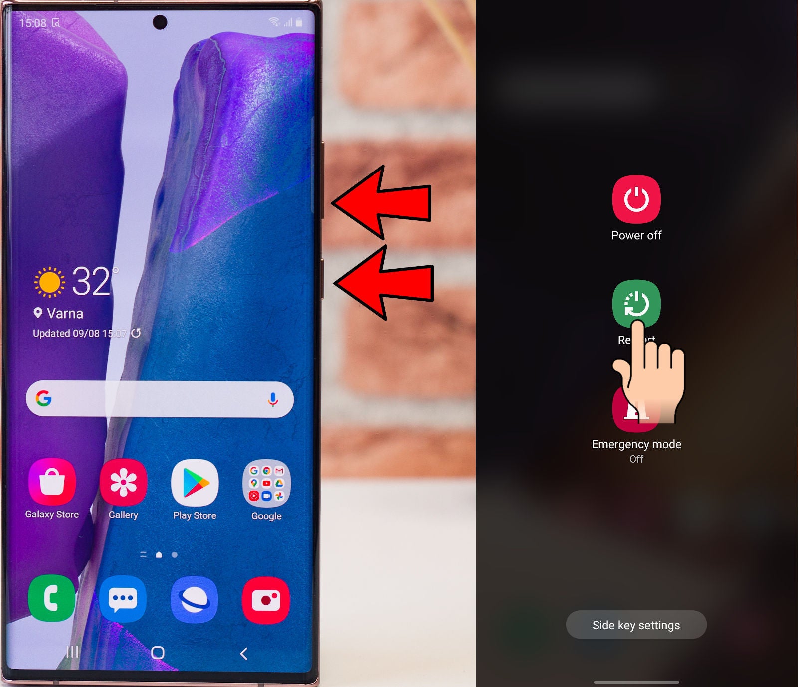 How to restart Galaxy Note 20 - How to turn off and restart Galaxy Note 20 and Note 20 Ultra