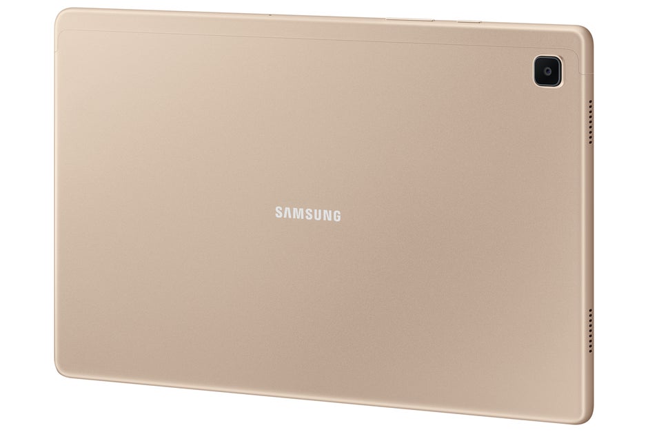 Gold - Samsung Galaxy Tab A7 — quad speakers, modern look, affordable price