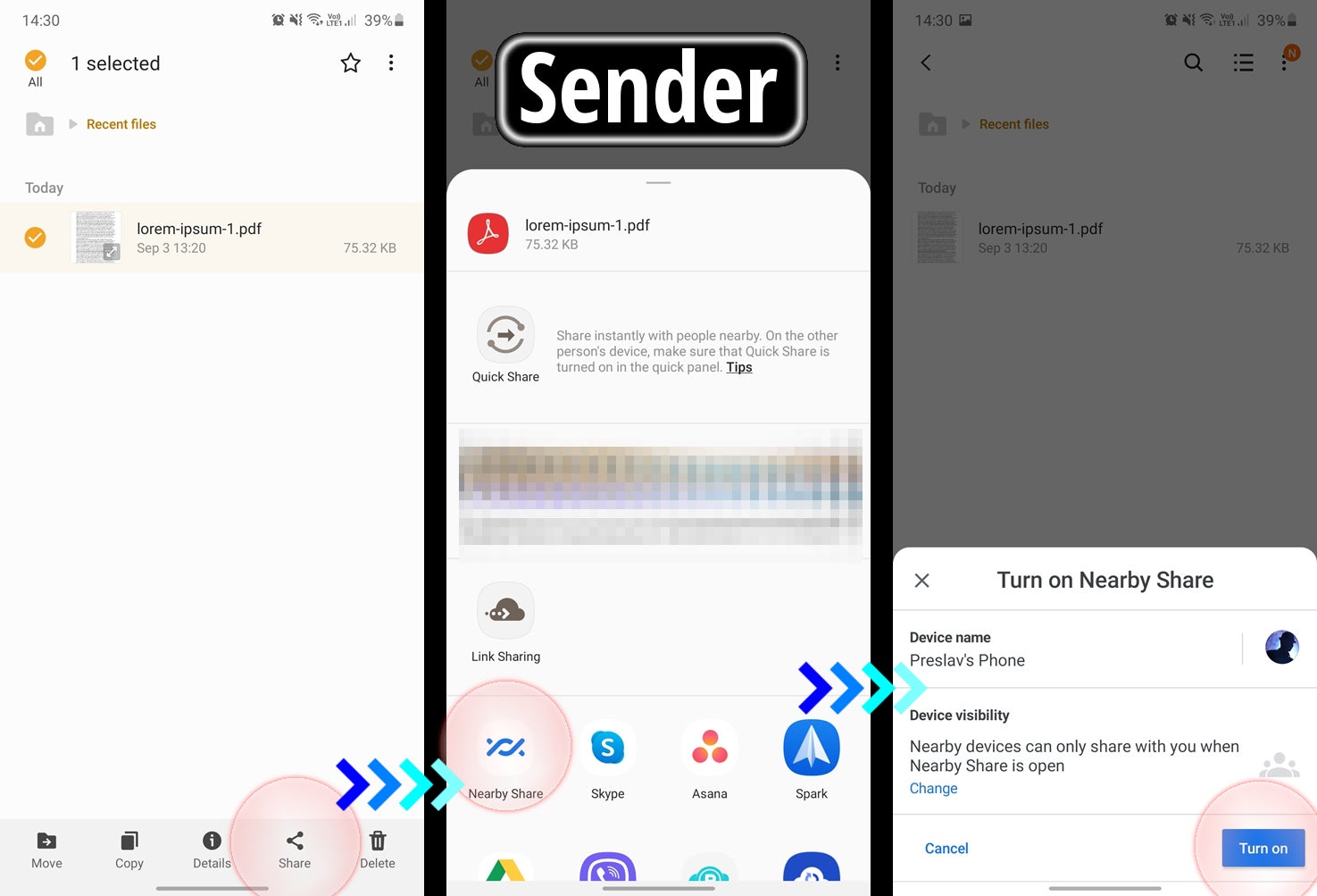How to use Nearby Sharing (AirDrop for Android)