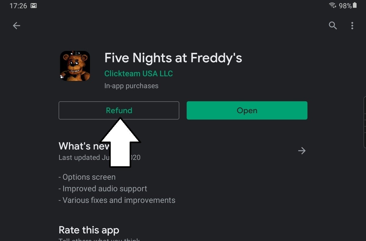 How to get an Android app refund from Google Play