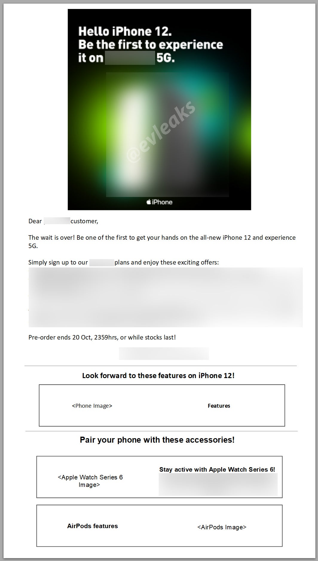 Leaked iPhone 12 5G promo email hints at late October launch