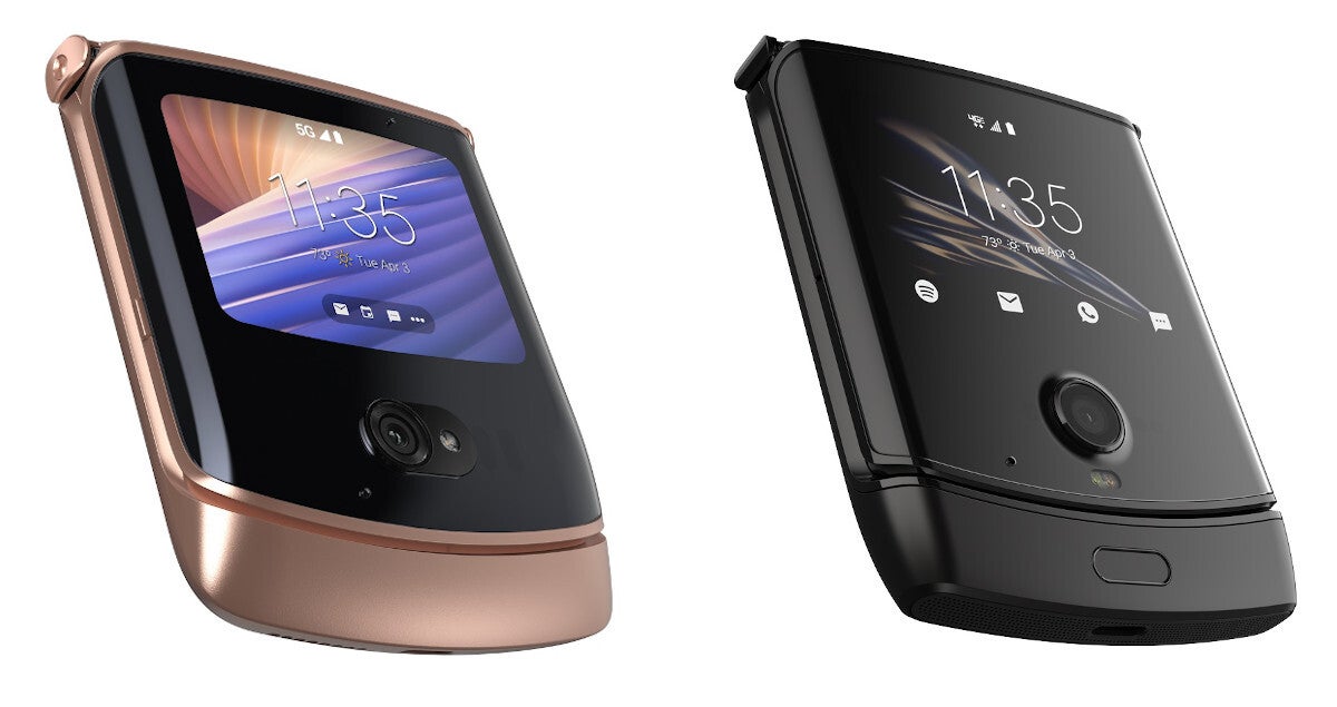 2020 razr on the left, 2019 razr on the right - Motorola razr 5G 2020 vs razr 2019: all the major differences