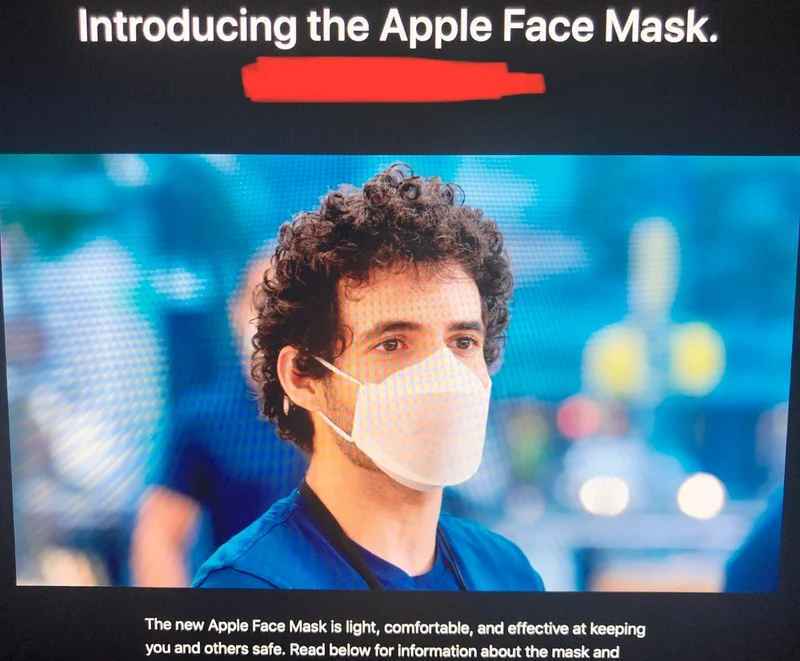 The iPhone & iPad design teams have developed face masks for Apple employees
