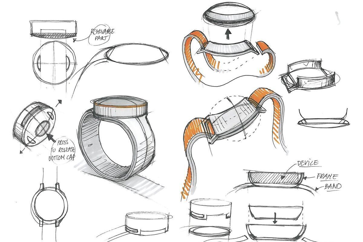 Original sketches of an unnamed circular OnePlus smartwatch scrapped in 2016 - The long-awaited OnePlus Watch may end up looking nothing like the Apple Watch