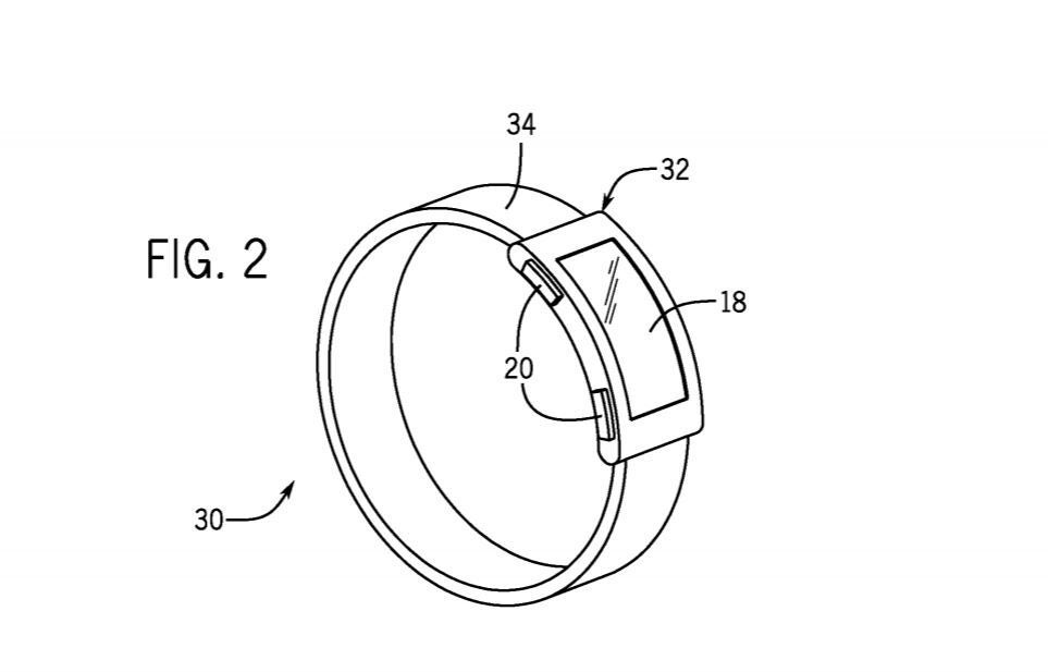 One of the illustrations on the patent application - Apple could be working on a future fitness tracker band with a micro-LED display