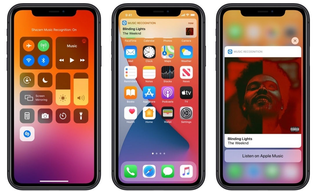 In iOS 14.2 public beta, you can have Shazam placed in the Control Center. image credit MacRumors - Shazam! Apple releases public beta for iOS 14.2