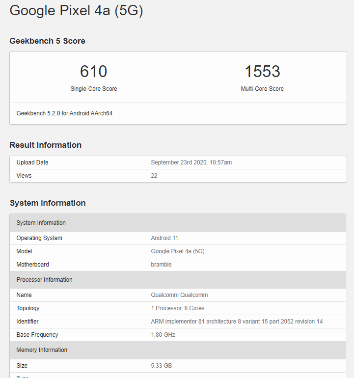 Alleged Pixel 4a (5G) benchmark scores stoke excitement for new Google phones