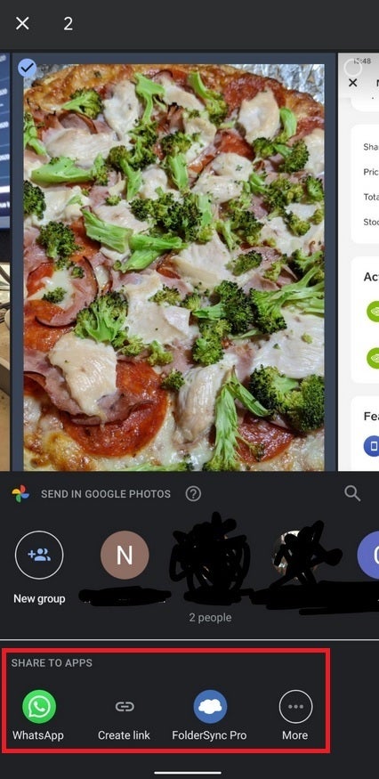 The faster share sheet available on Google Photos - Small change to Google Photos UI can deliver huge savings in time and effort