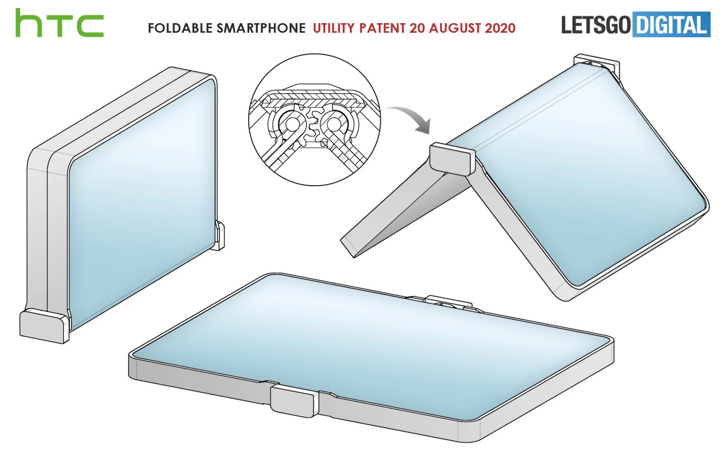 HTC patent drawings - HTC's foldable smartphone is awkward rather than exciting