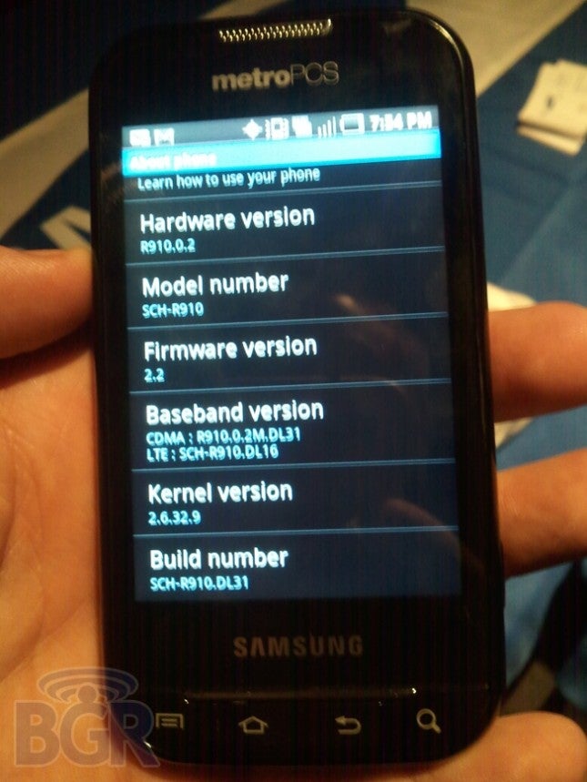 Image of the LTE packing Samsung SCH-R910 for MetroPCS is snapped?