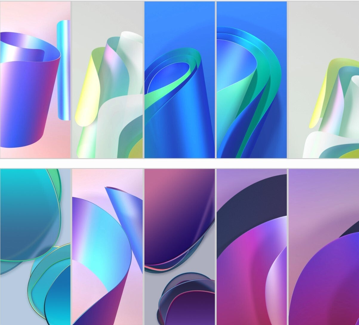 A preview of the possible OnePlus 8T wallpapers - OnePlus 8T stock wallpapers images have been leaked online