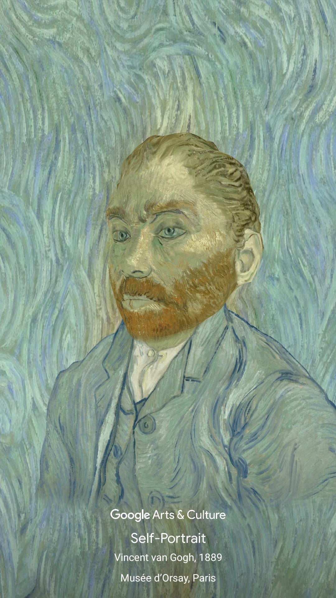 The filter places you into Van Gogh's iconic self-portrait - Have Van Gogh draw your portrait: Google launches Art Filters