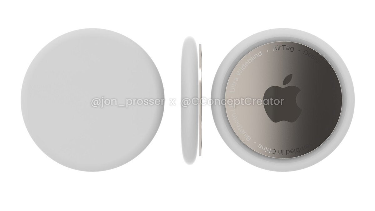 Apple AirTags concept render by Jon Prosser and Concept Creator - Newest AirPods Studio leak hints at $599 price, no announcement Tuesday