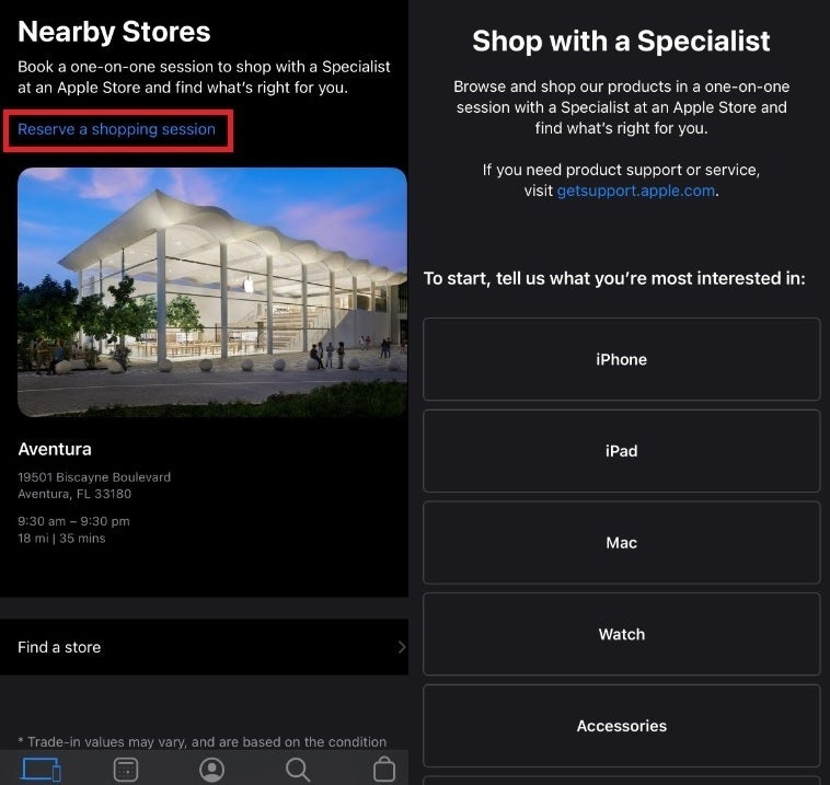 he Apple Store app will help you reserve a shopping session inside an Apple Store" - How to pick up your new 5G iPhone from an Apple Store without contracting COVID