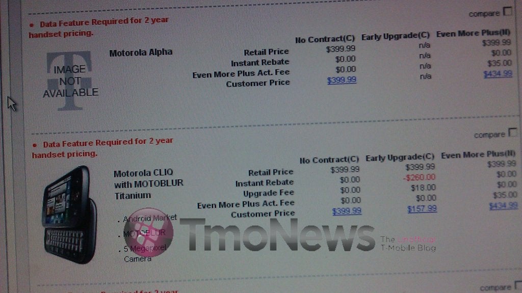 The Motorola Alpha is probably the Motorola CLIQ 2 in disguise? - Internal doc shows off a Motorola Alpha - which is more than likely to be the CLIQ 2?