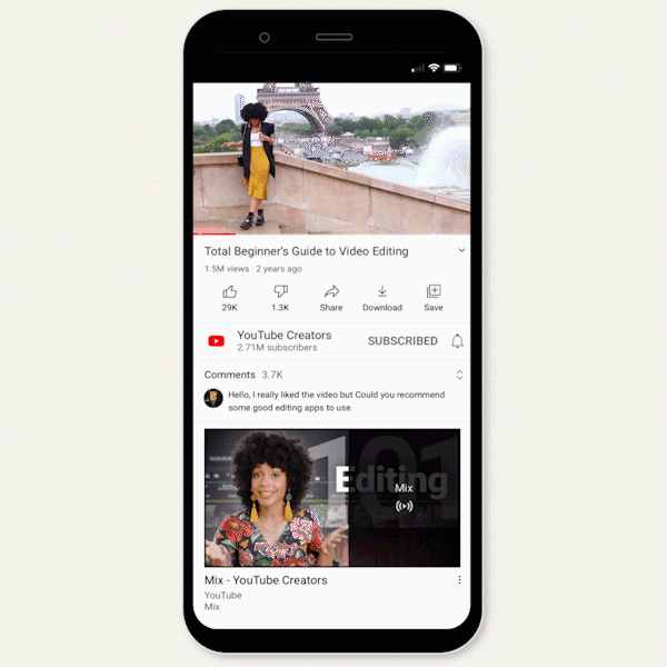 YouTube app gesture for full screen - Big YouTube for Android and iOS update brings full-screen mode gestures, enhanced Video Chapters, and button re-arrangement