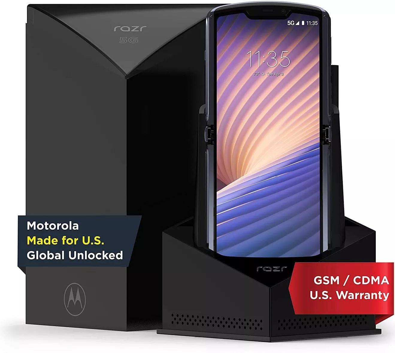 The box that the Motorola Razr 5G is shipped in - Motorola makes a change so that Razr 5G buyers don&#039;t worry about getting shipped a used unit
