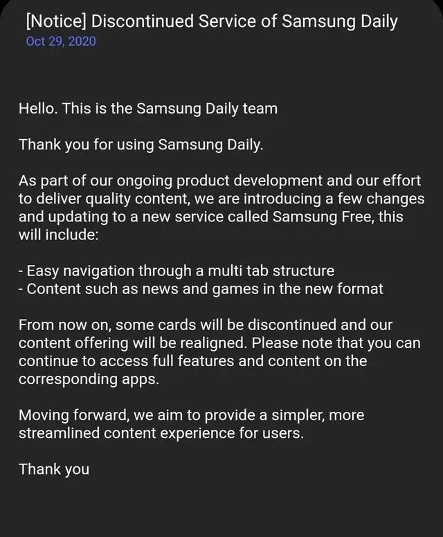 Samsung Free will take over from Samsung Daily as the news feed on Galaxy phones