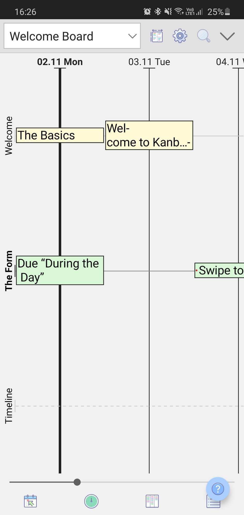 Timeline view - Kanbani: the free task management app your team needs