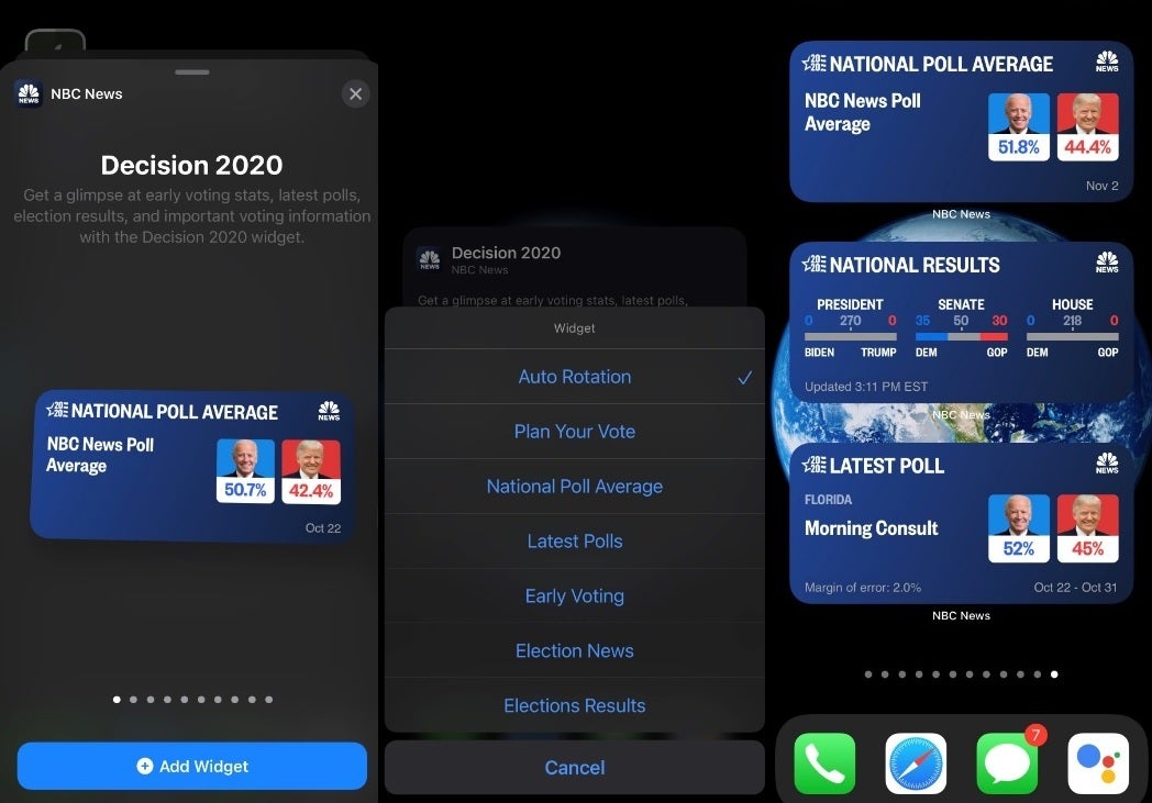 Track the election results on your iOS 14 device by using widgets - Track today's Election Day returns with NBC News' new widget for iOS 14
