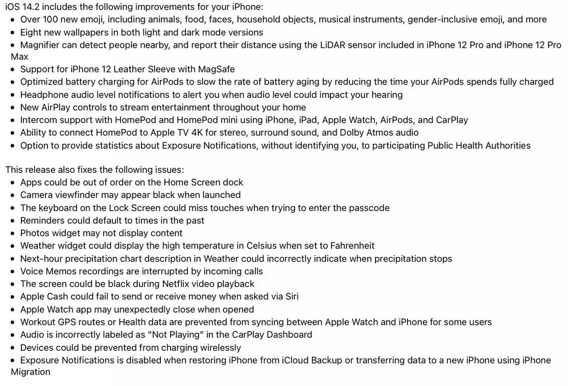 The changelist and bug fixes for iOS 14.2 - Apple brings 100 new emoji and more to the iPhone with release of iOS 14.2