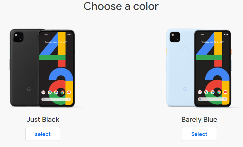 The Barely Blue model is only available unlocked - Google Pixel 4a no longer comes in just one solemn color