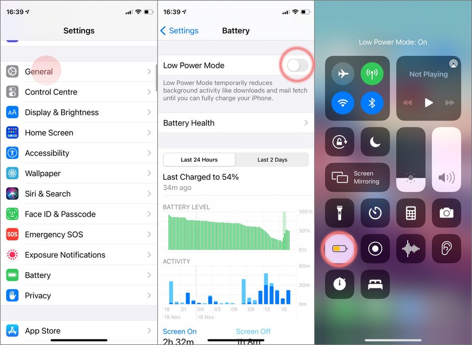 Either enable it from Settings -&gt; Battery, or through the Control Center - How to save battery on iPhone 12 mini, iPhone 12, iPhone 12 Pro, iPhone 12 Pro Max