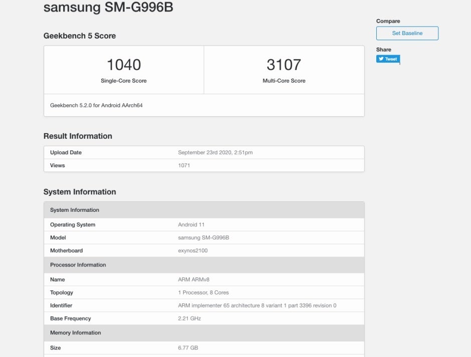 Samsung Galaxy S21 5g Antutu