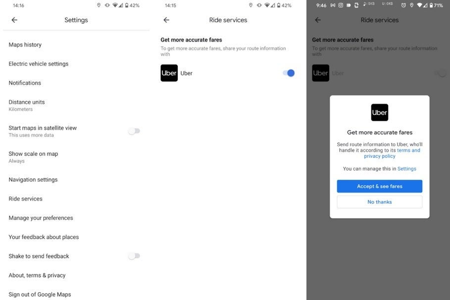 Update to Google Maps beta delivers more accurate fee estimates for ride shares - Update to beta version of Google Maps has new features that you are going to use