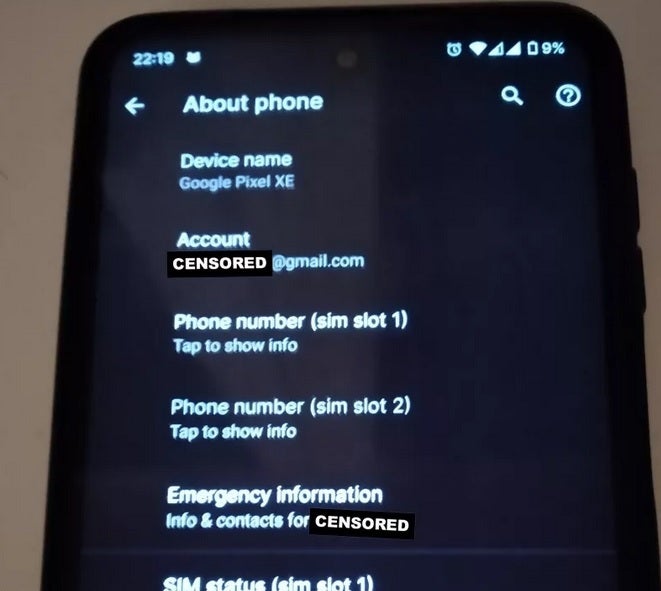 The Google Pixel XE moniker surfaces in another photo - Suspicious Pixel XE surfaces in live images