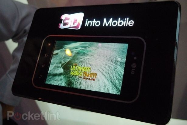 4.3-inch 3D display from LG shown at CES. - 3D display and recording functionality on board with LG&#039;s T-Mobile G-Slate?