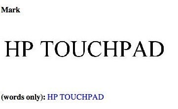 'HP Touchpad' trademark filed by HP & potentially the name for its webOS tablet