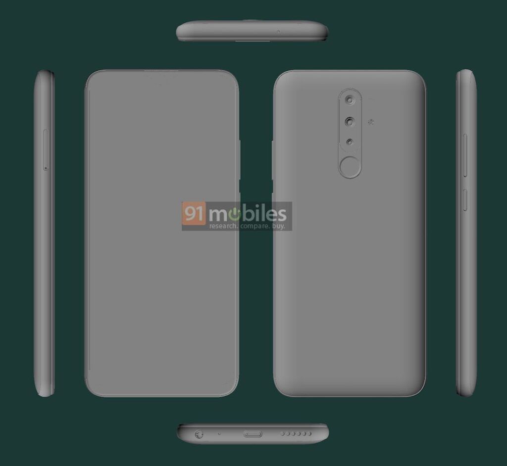 Leaked Nokia 4.3 CAD renders reveal another generic design