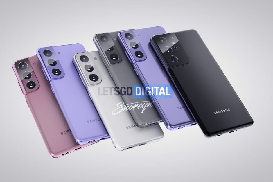 Samsung Galaxy S21 lineup concept render - Newest Samsung Galaxy S21 5G leak details storage options, new S Pen cases