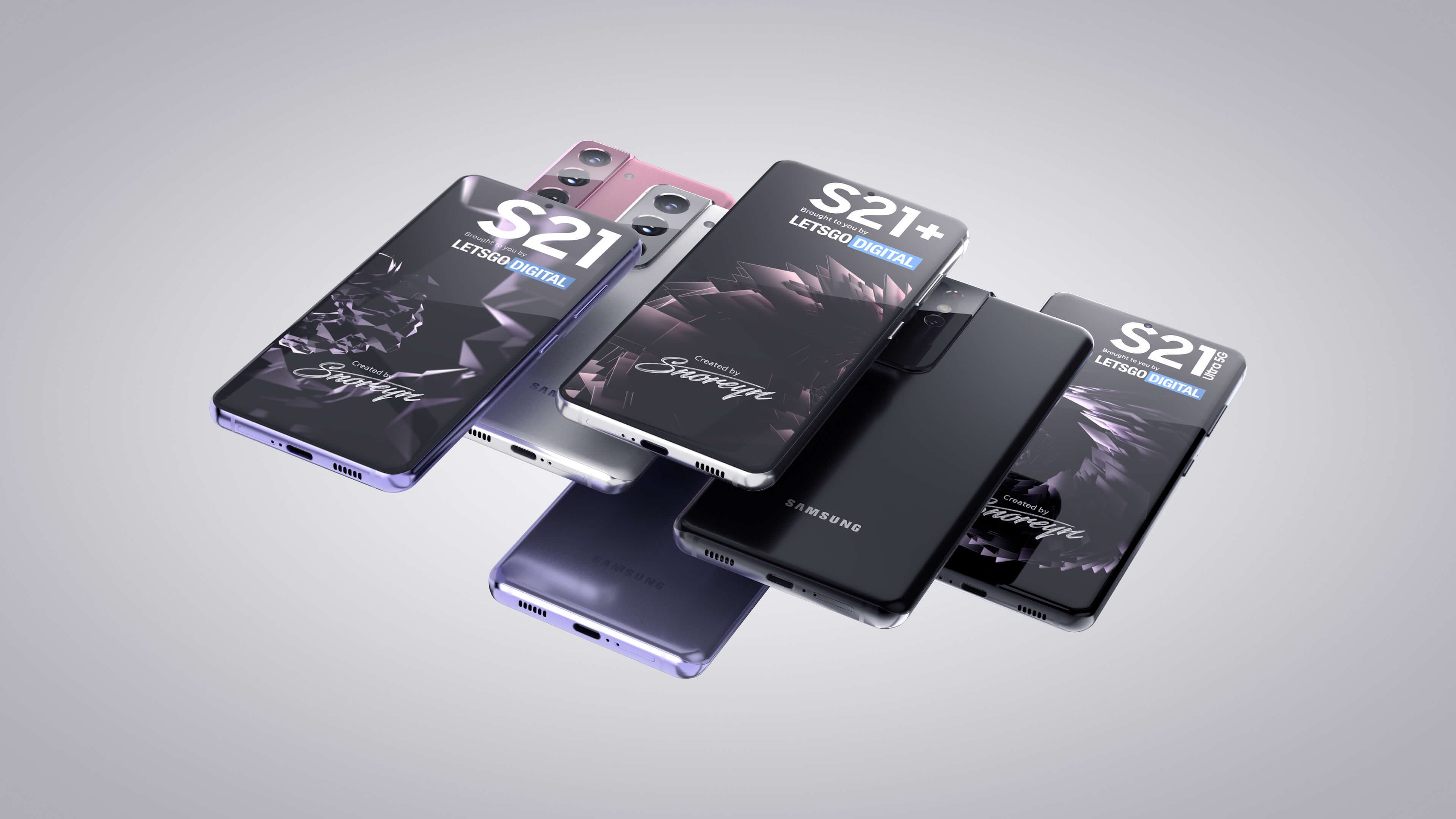 Samsung Galaxy S21 series concept render - Samsung teases 2021 plans: cheaper foldables, early S21 announcement, S Pen without Note