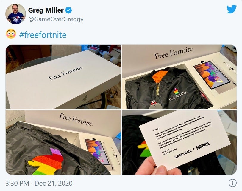 Samsung and Epic team up to Free Fortnite - Samsung and Epic gift influencers with "Free Fortnite" gear; Apple gets trolled