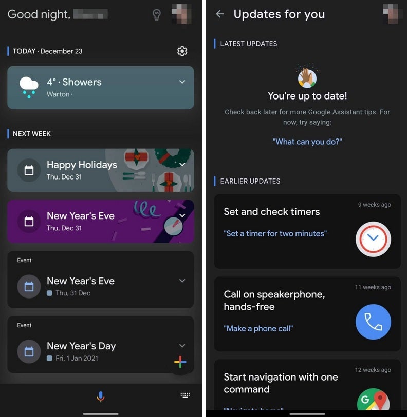 The new Updates for you page found in Google Assistant gives users tips on how to use some features for the digital helper - There may be no soup for you, but Google Assistant has "Updates for you"
