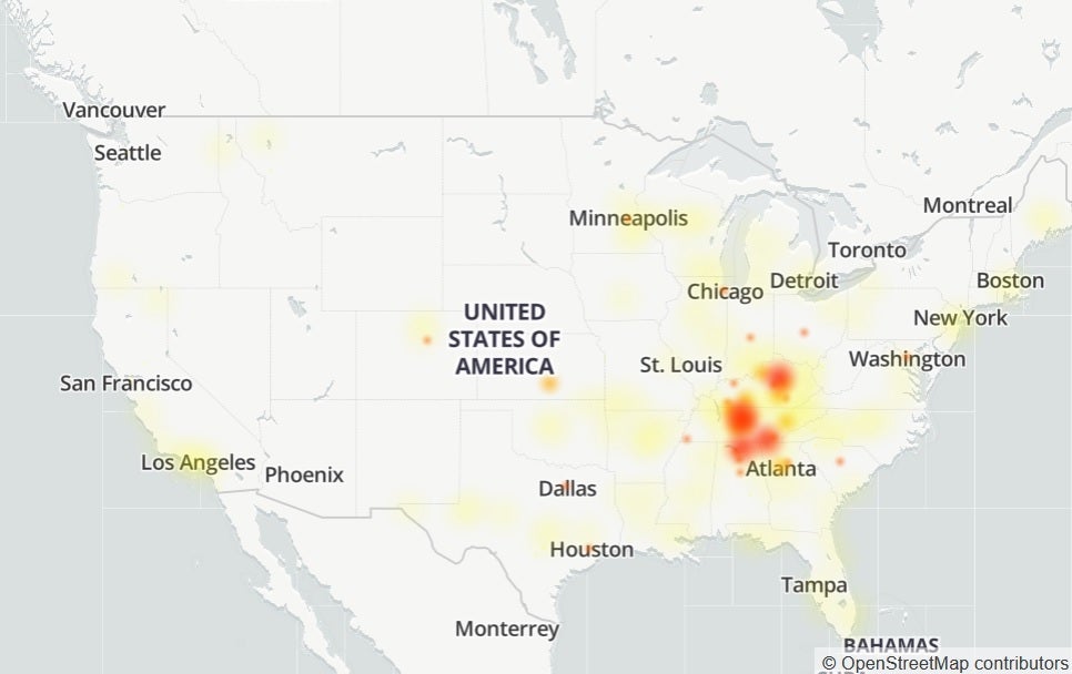 RV explosion in Tennessee leads to outages at AT&amp;amp;T - Blast in Nashville leads to shutdown of AT&amp;T's wireless service in several cities and states