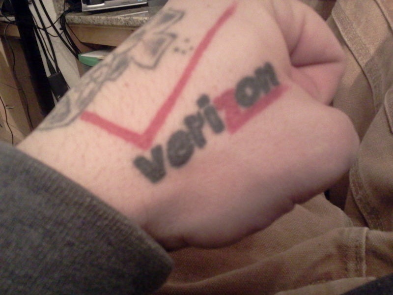 Verizon tattoo takes fanboyism to the next level