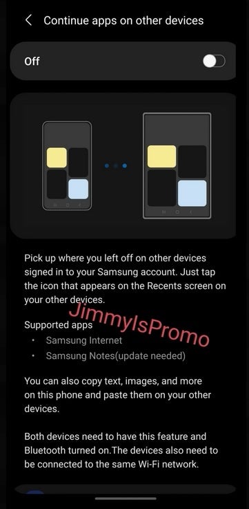 Continue apps on other devices allows users to start using an app on a Galaxy S21 model and continue using it right where you left off on another device - Leak reveals some interesting features coming to the Samsung Galaxy S21 series