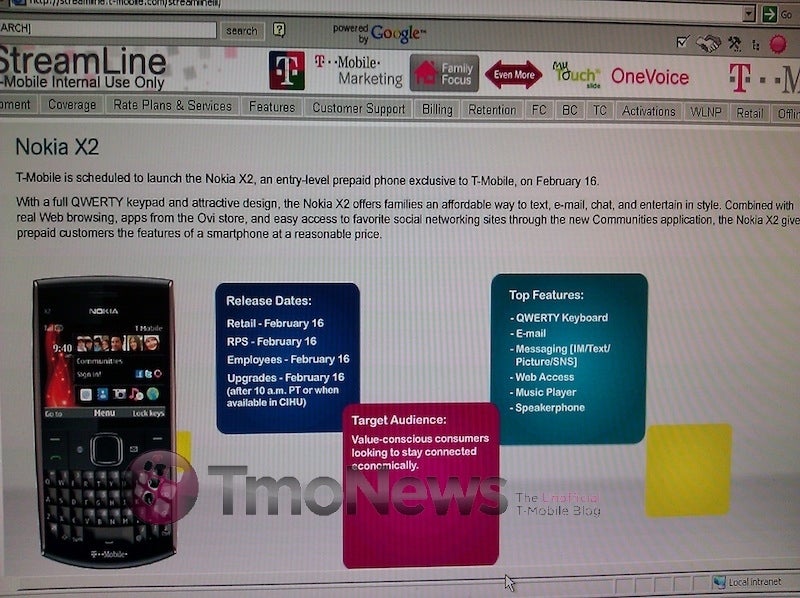 T-Mobile will be selling the Nokia X2 as a prepaid device starting February 16th?