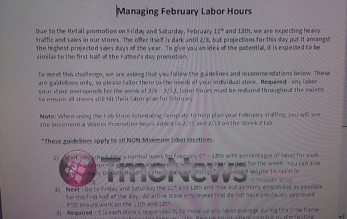 T-Mobile is beefing up its labor for an upcoming big promotion February 11th &amp; 12th