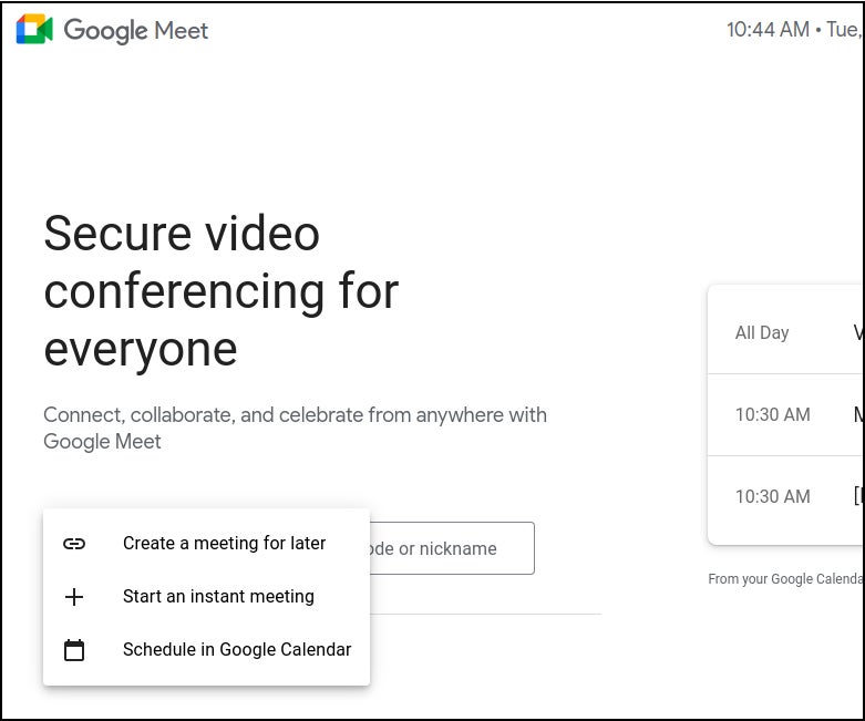 Google Meet new options - Google Meet update adds new ways to create meetings