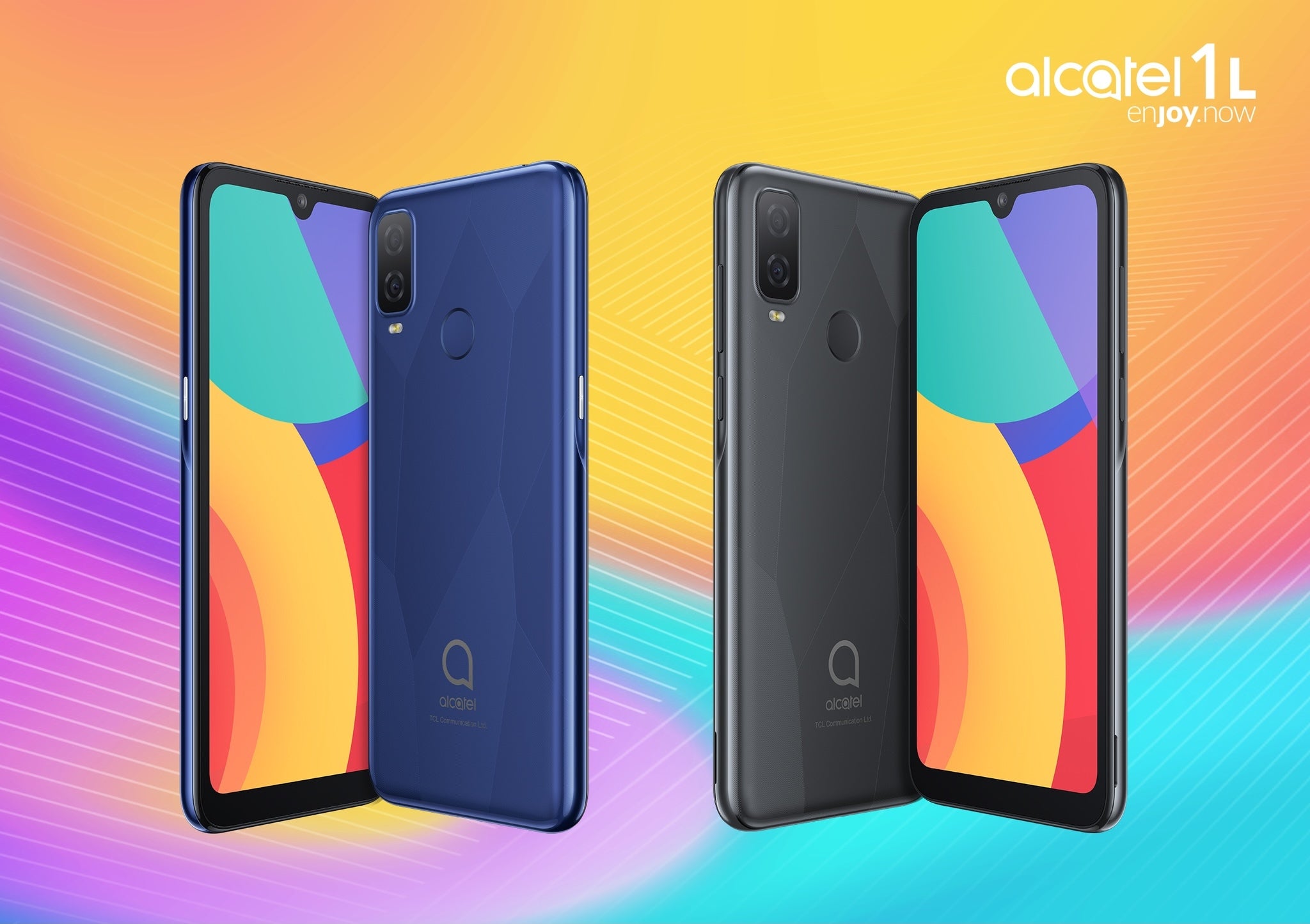 The Alcatel 1L is available in Black and Blue - Alcatel introduces a range of super cheap smartphones