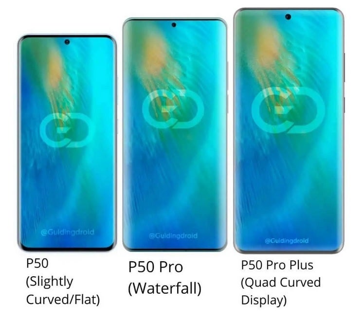 The Huawei P50 Pro Plus has a Quad Curved screen - Check out the latest rumored specs and renders of the Huawei P50 Pro 5G