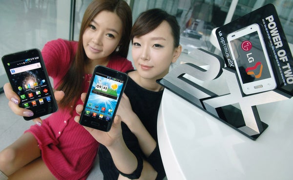LG markets the Optimus 2X with 'the power of two' slogan - White LG Optimus 2X confirmed
